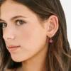 Pierced Co Hot Pink Flower-berlock till Huggie-örhängen