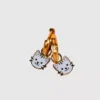 Pierced Co-kattberlocker för Huggie-örhängen