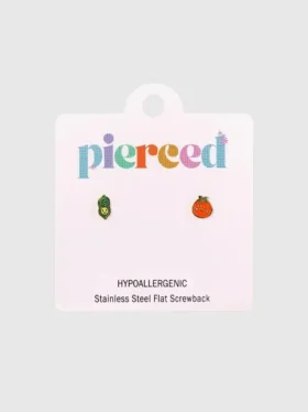 Pierced Co Ärtskida/Tomat Örhängen med skruvstängning