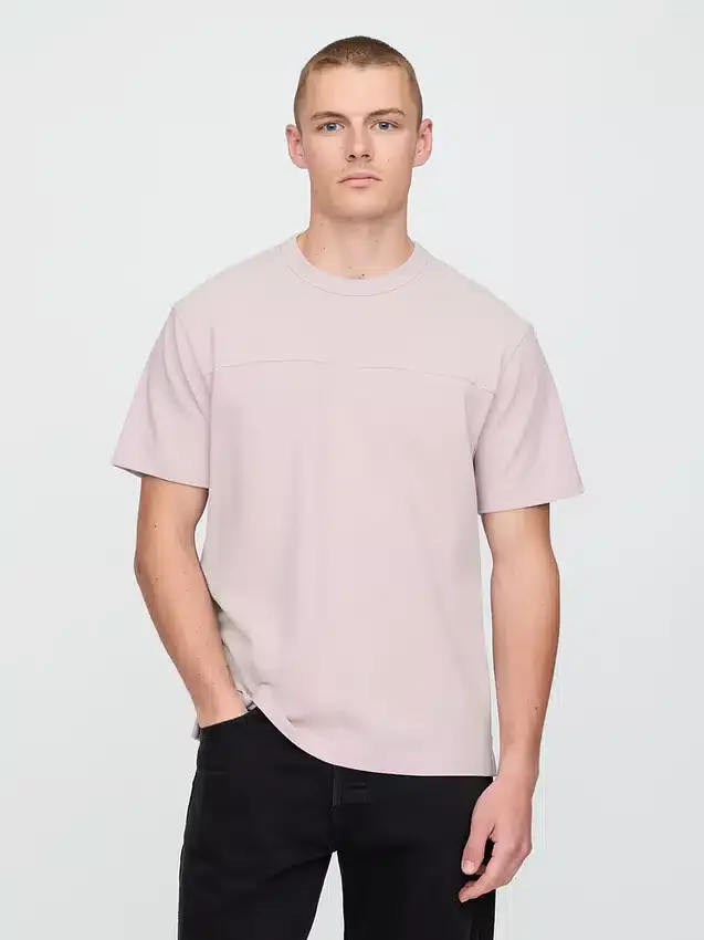 Piqué-T-shirt i avslappnad passform