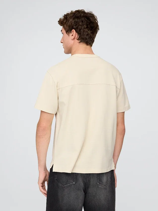 Piqué-T-shirt i avslappnad passform