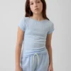 Pointelle-ribbad, figursydd T-shirt för barn
