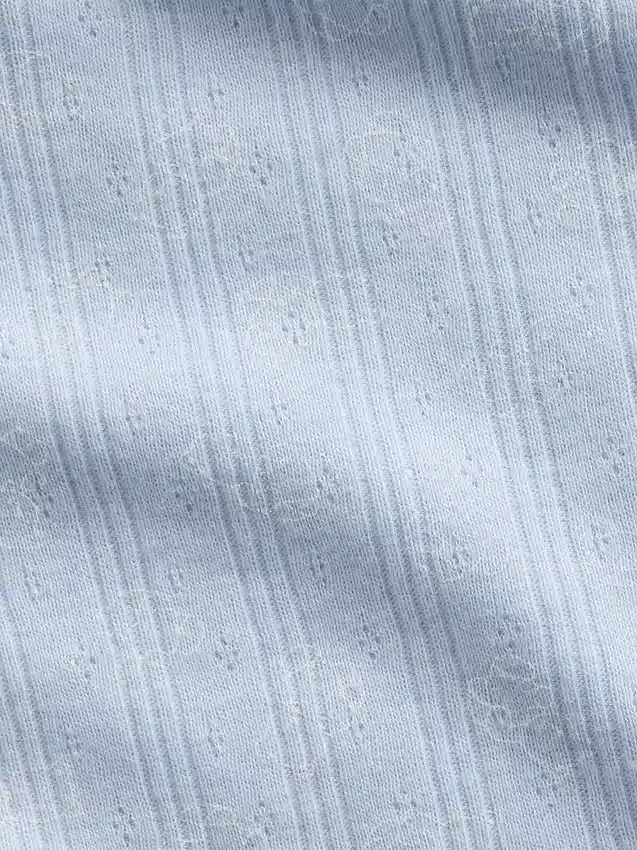 Pointelle-ribbad, figursydd T-shirt för barn