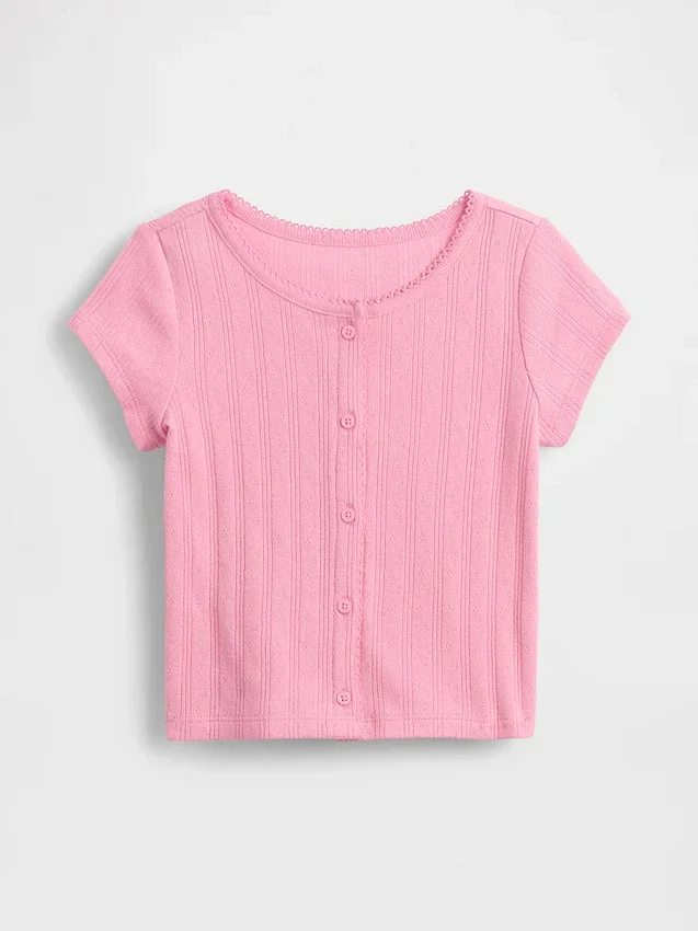 Pointelle-ribbad topp för Baby & Småbarn