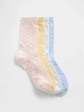 Pointelle-strumpor för barn (4-pack)