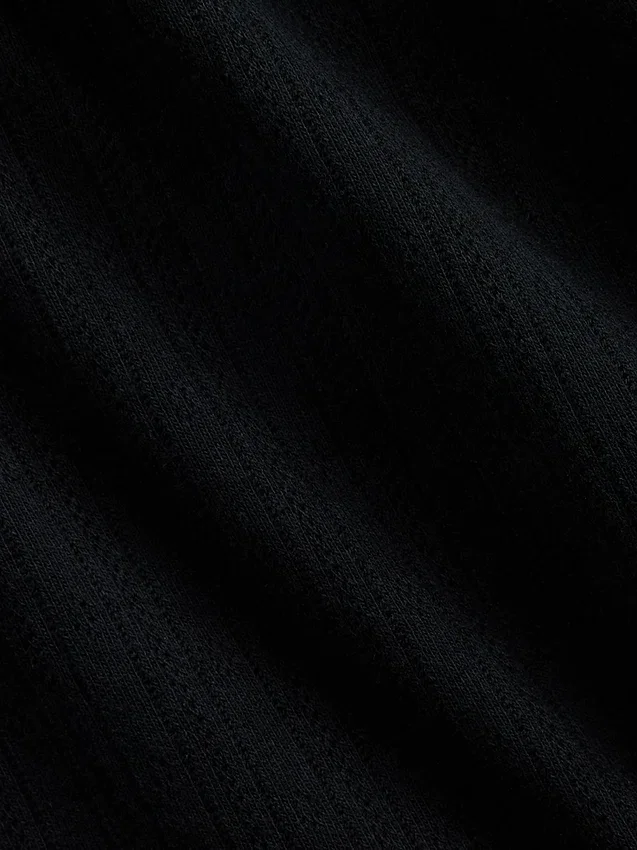 Pointelle-T-shirt med rund hals