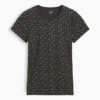 Pointelle-T-shirt med rund hals