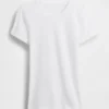Pointelle-T-shirt med rund hals