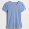 Pointelle-T-shirt med rund hals