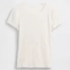 Pointelle-T-shirt med rund hals