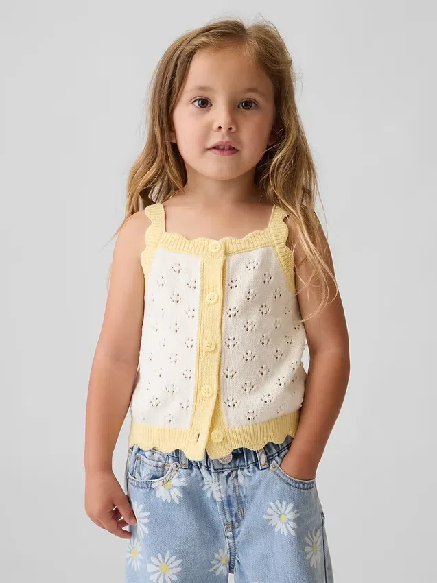 Pointelle-tröja med färgblock för Baby & Småbarn