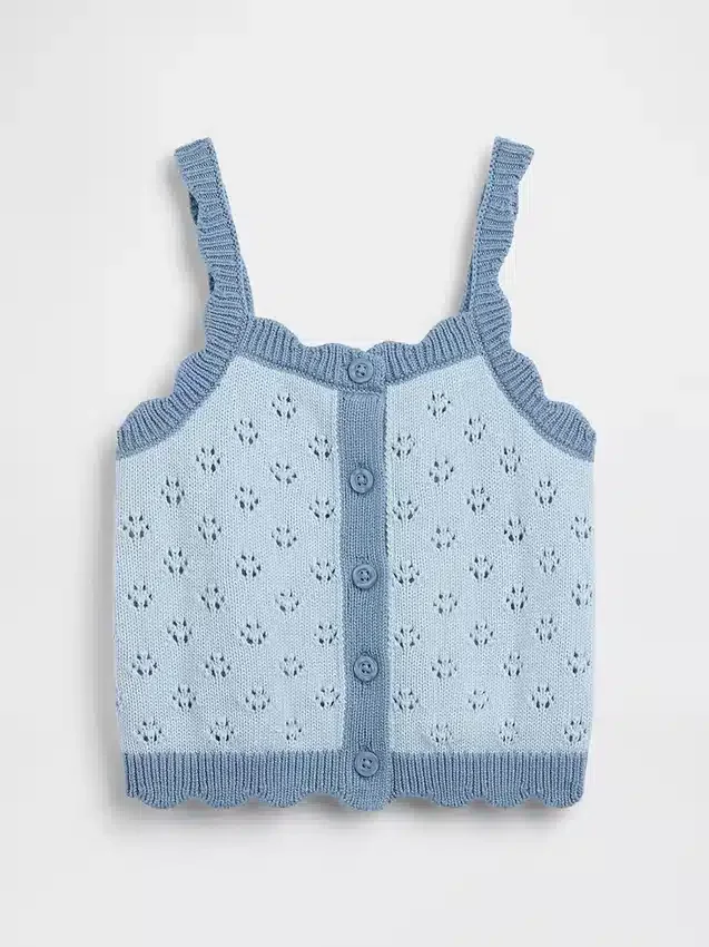 Pointelle-tröja med färgblock för Baby & Småbarn