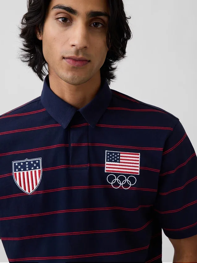 Polo-tröja för vuxna med Team USA-motiv