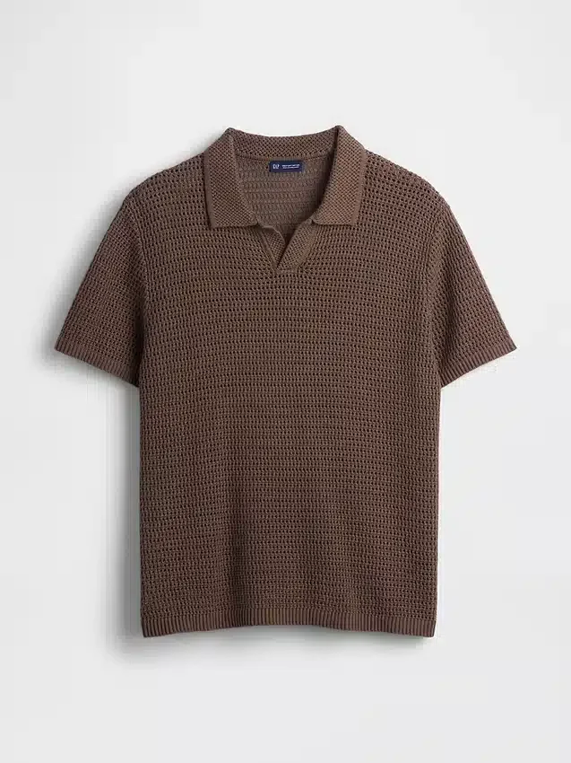 Polo-tröja i mesh