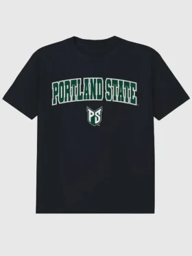 Portland State Universitys Arch Logo – svart grafisk T-shirt
