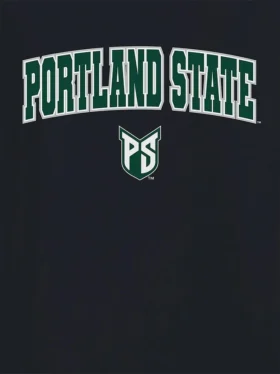Portland State Universitys Arch Logo – svart grafisk T-shirt