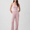 Pyjamas-cami i pointelle med vågig nederkant