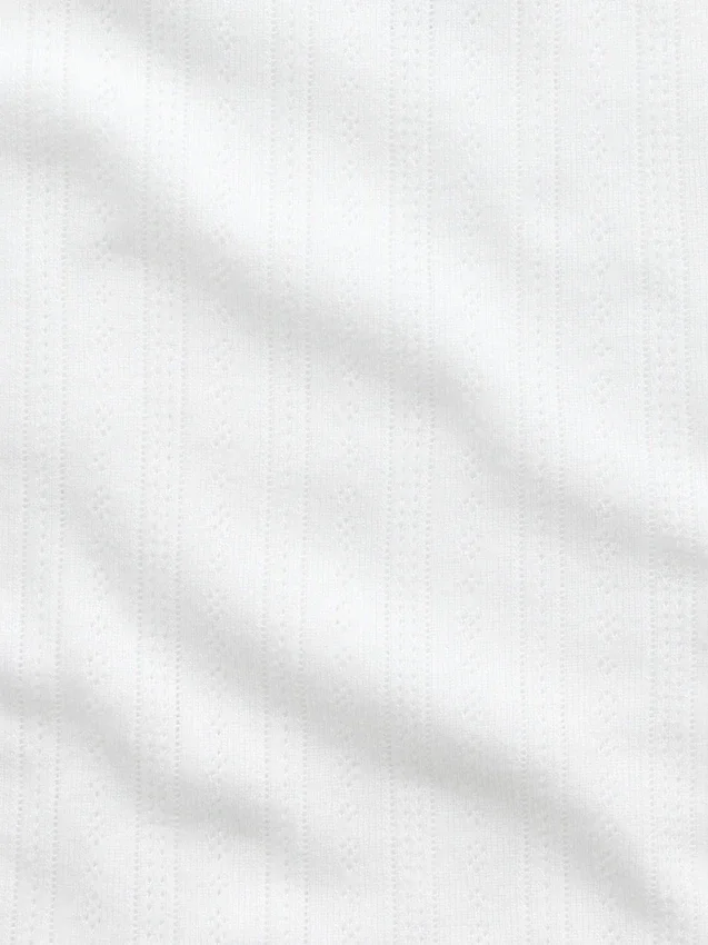 Pyjamas-cami i pointelle med vågig nederkant
