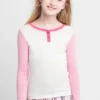 Pyjamas-henley med färgblock