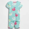 Pyjamas med korta shorts i ekologisk borstad bomull för Baby & Småbarn