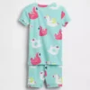 Pyjamas med korta shorts i ekologisk borstad bomull för Baby & Småbarn