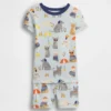 Pyjamas-set för Baby & Småbarn i ekologisk borstad bomull med Beach Dogs-motiv