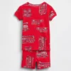 Pyjamas-set för Baby & Småbarn i ekologisk borstad bomull med brandbilsmotiv