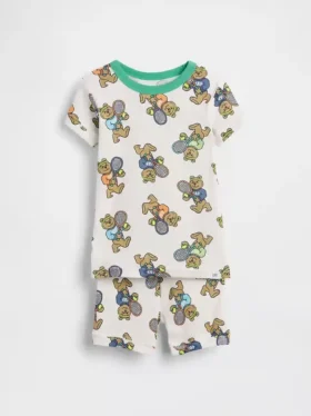 Pyjamas-set för Baby & Småbarn i ekologisk borstad bomull med Brannan Bear-motiv