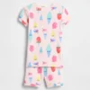 Pyjamas-set för Baby & Småbarn i ekologisk borstad bomull med glassmotiv