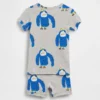 Pyjamas-set för Baby & Småbarn i ekologisk borstad bomull med gorillamotiv