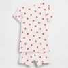 Pyjamas-set för Baby & Småbarn i ekologisk borstad bomull med jordgubbsmotiv
