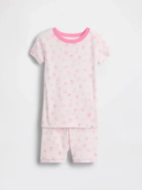 Pyjamas-set för Baby & Småbarn i ekologisk borstad bomull med snäckskalmönster