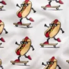 Pyjamas-set för barn i ekologisk borstad bomull med hot dog-motiv