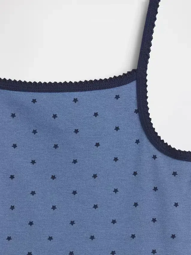 Pyjamas-set för barn i ekologisk borstad bomull med linne och shorts