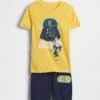 Pyjamas-set för barn i ekologisk borstad bomull med Star Wars-motiv