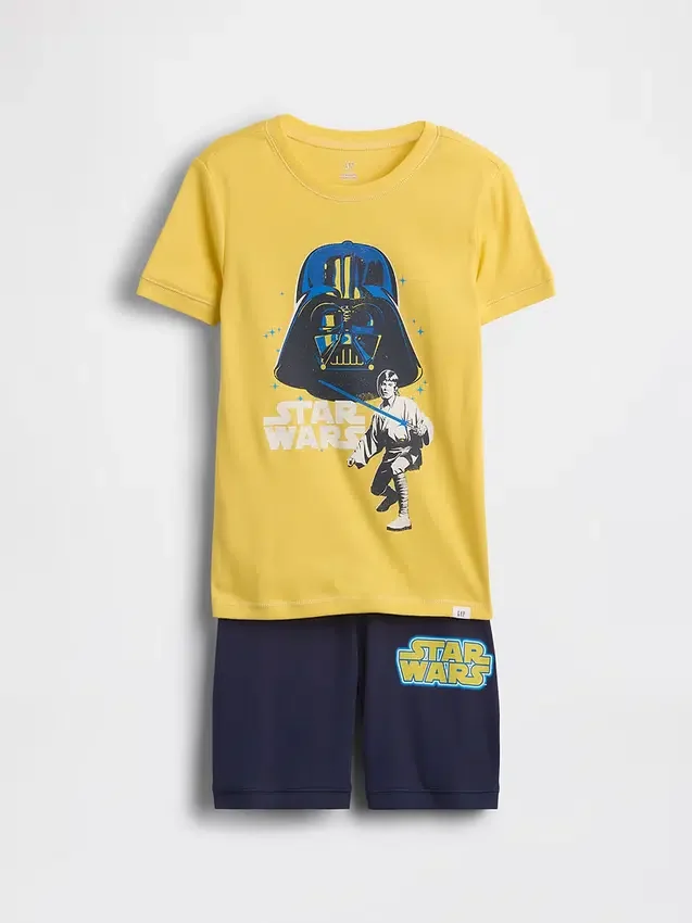 Pyjamas-set för barn i ekologisk borstad bomull med Star Wars-motiv
