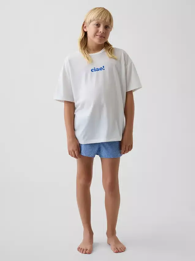 Pyjamas-set för barn i återvunnet material