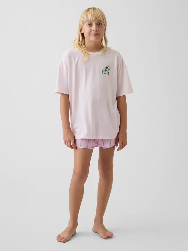 Pyjamas-set för barn i återvunnet material