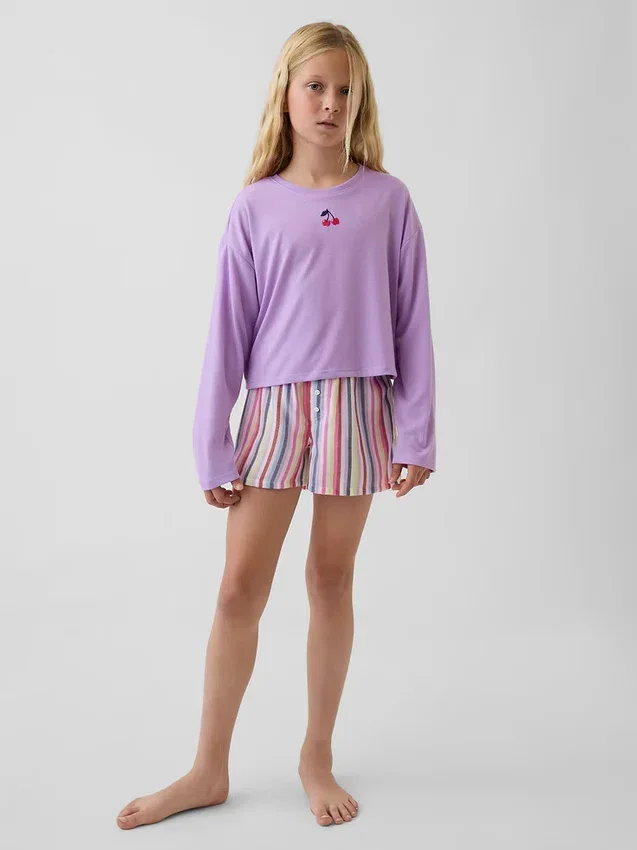 Pyjamas-set för barn i återvunnet material