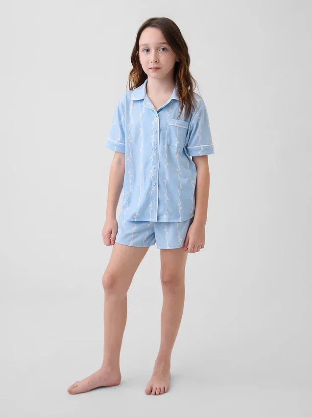 Pyjamas-set för barn i återvunnet material