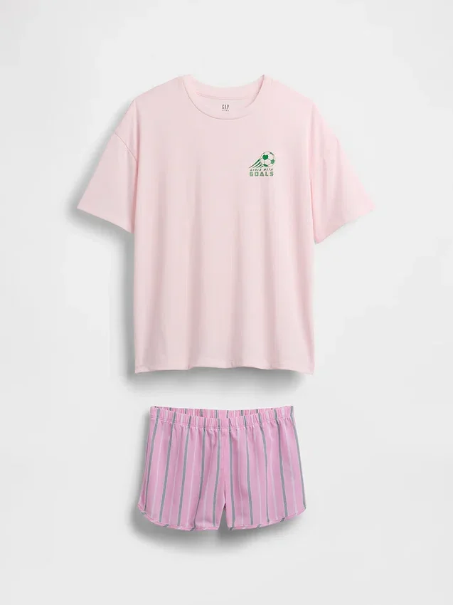 Pyjamas-set för barn i återvunnet material