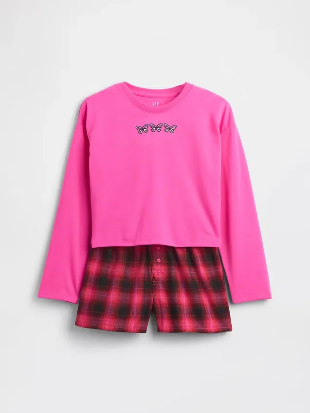 Pyjamas-set för barn i återvunnet material