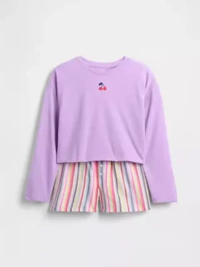 Pyjamas-set för barn i återvunnet material