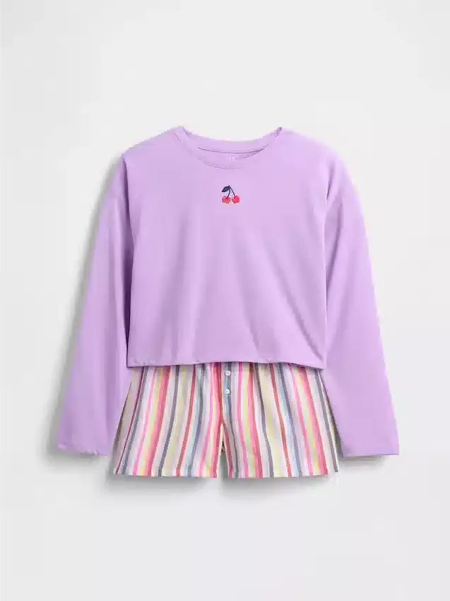 Pyjamas-set för barn i återvunnet material