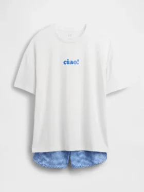 Pyjamas-set för barn i återvunnet material