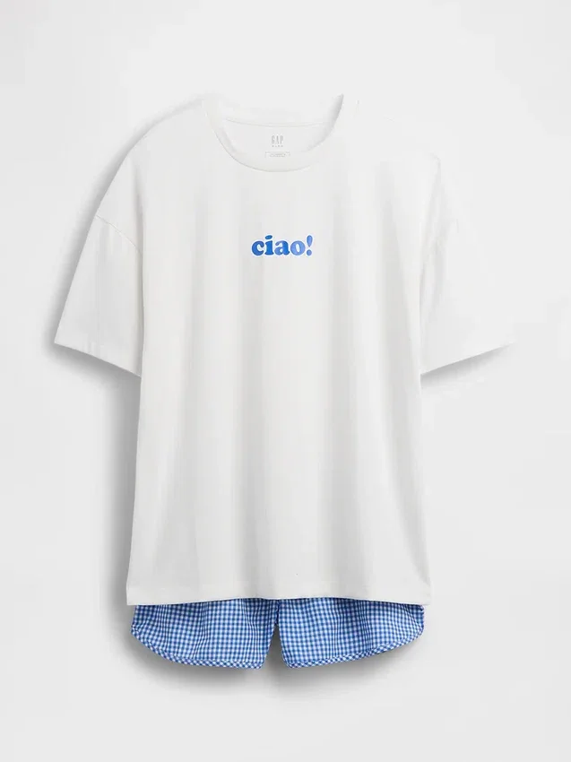 Pyjamas-set för barn i återvunnet material