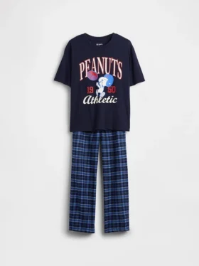 Pyjamas-set för barn med Snoopy i återvunnet material