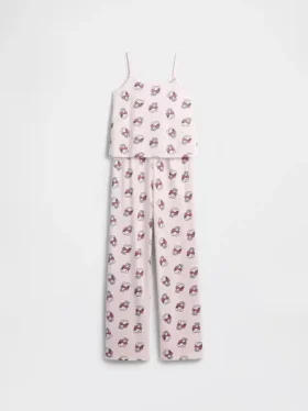 Pyjamas-set för barn med Snoopy-motiv i återvunnen jersey