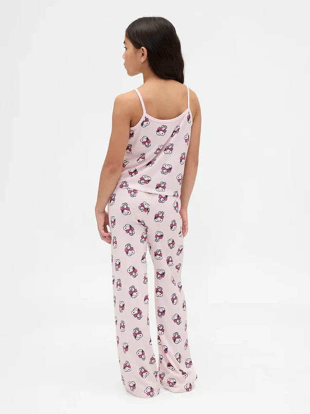 Pyjamas-set för barn med Snoopy-motiv i återvunnen jersey