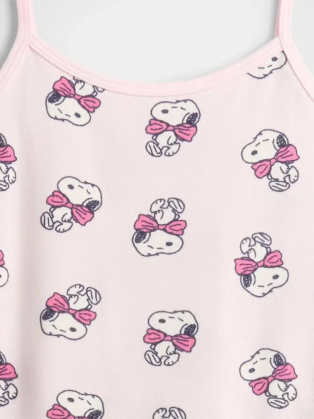 Pyjamas-set för barn med Snoopy-motiv i återvunnen jersey